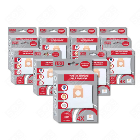 PACK OF 9 BOXES OF 4 MICROFIBER BAGS H81 VACUUM CLEANER  - 35601865