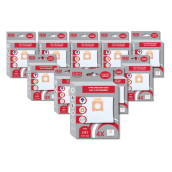 Set of 10 boxes of 4 microfibre bags H81