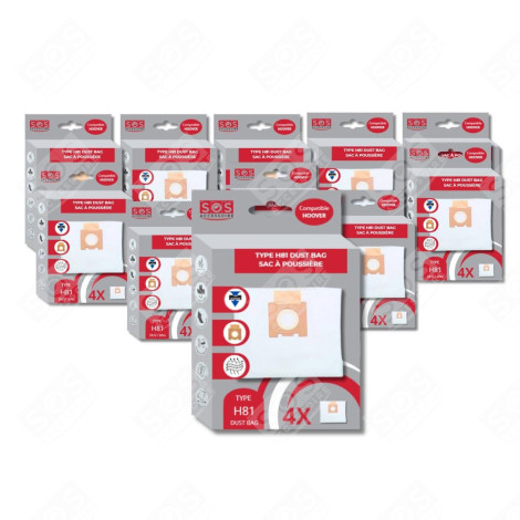 SET OF 11 BOXES OF 4 MICROFIBER BAGS H81 VACUUM CLEANER  - 35601865