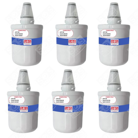 SET OF 6 AQUAPURE / APP100 WATER FILTERS REFRIGERATOR, FREEZER - 484000000513, DA29-00003G