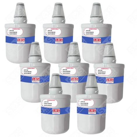 SET OF 8 AQUAPURE / APP100 WATER FILTERS REFRIGERATOR, FREEZER - 484000000513, DA29-00003G