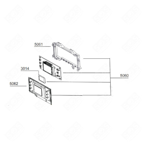 CARTE ÉLECTRONIQUE, MODULES D'AFFICHAGE DISHWASHER - 1755800129