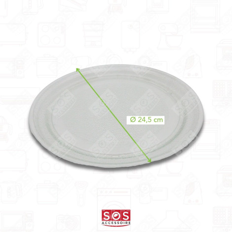 GLASS MICROWAVE TURNTABLE DIA245MM (WITHOUT CENTRE LUG) MICROWAVE OVENS - 3390W1G005D