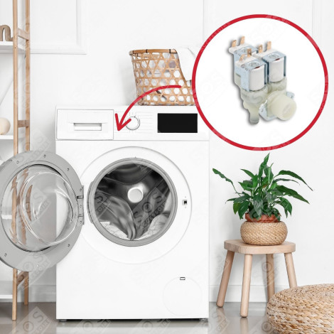 3-WAY SOLENOID VALVE 90° COMPATIBLE WASHING MACHINES - 1881620, 1678013