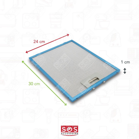 METAL ANTI-FAT FILTER (SOLD INDIVIDUALLY) 240X300MM EXTRACTOR HOOD - 50253939008