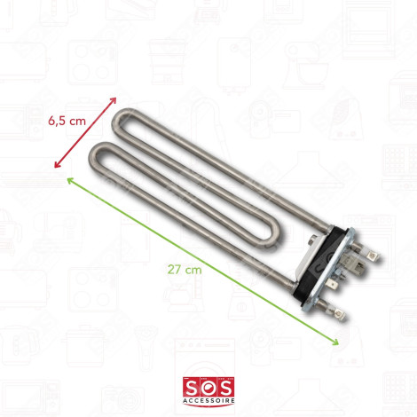 HEATING ELEMENT (INSERTED ELECTRICAL ELEMENT) WITH SENSOR 1,950W WASHING MACHINES - 3792301008, 8581327242419