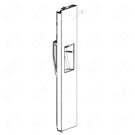 FREEZER DOOR REFRIGERATOR, FREEZER - 0060867850B, 49123558