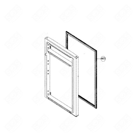 REFRIGERATOR DOOR SEAL (REFERENCE 460) REFRIGERATOR, FREEZER - C00533622, 488000533622