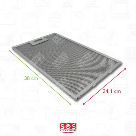 METAL ANTI-FAT FILTER (380X241MM) (SOLD INDIVIDUALLY) EXTRACTOR HOOD - C00139286, 482000029427