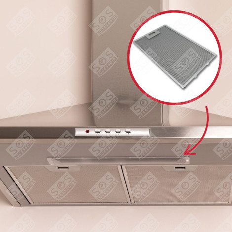 METAL ANTI-FAT FILTER (380X241MM) (SOLD INDIVIDUALLY) EXTRACTOR HOOD - C00139286, 482000029427