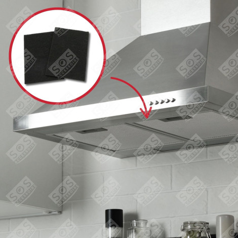SET OF 2 CARBON FILTERS EXTRACTOR HOOD - 74X2375