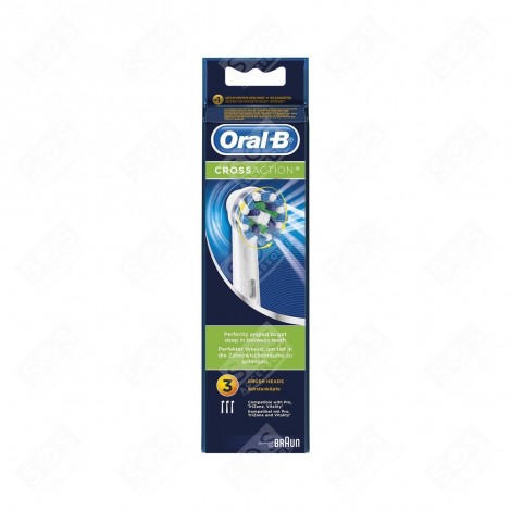 KIT OF 3 CROSSACTION BRUSHES ELECTRIC TOOTHBRUSH  - 4210201105060