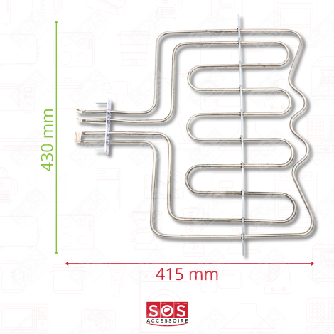 1000/1900W GRILL HEATING ELEMENT GAS / ELECTRIC OVENS - 8996619265029, 3302442045