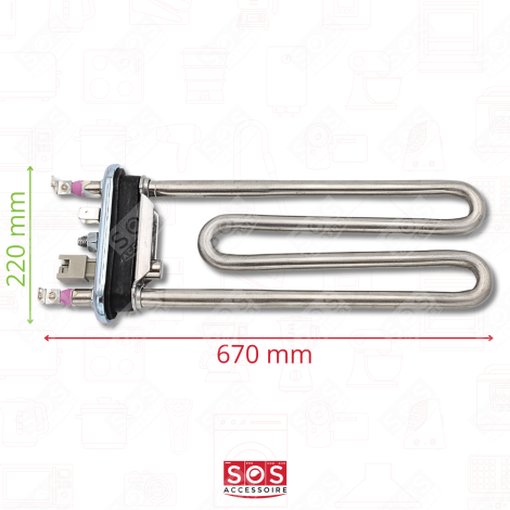 HEATING ELEMENT 1750W WASHING MACHINES - 1326475009, 3792301206 
