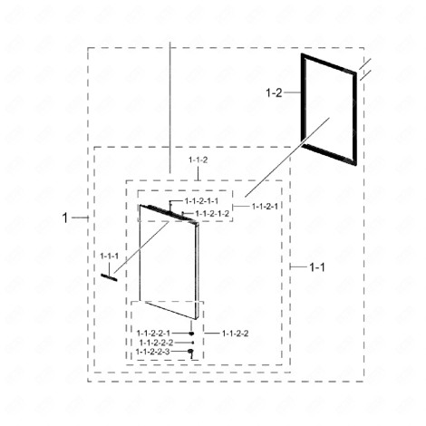 DOOR (REFRIGERATOR PART, REFERENCE 1-1) ORIGINAL REFRIGERATOR, FREEZER - DA91-05333H
