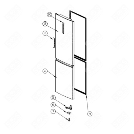 SCREW (REFERENCE 7) REFRIGERATOR, FREEZER - 49062455, 0060600107