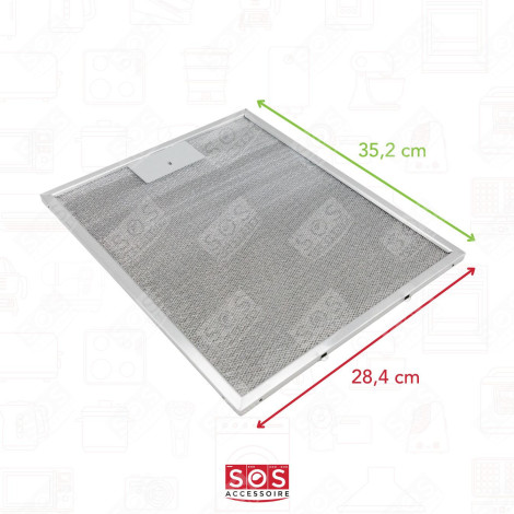 ANTI-FAT METAL FILTER 352X284 MM EXTRACTOR HOOD - 49016227