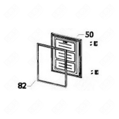 DOOR SEAL (FREEZER PART, REFERENCE 82) REFRIGERATOR, FREEZER - 49118453