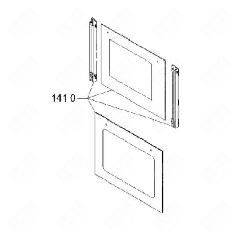 OUTER GLASS (REFERENCE 1410) GAS / ELECTRIC OVENS - 481011130522, C00521062