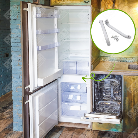 SET OF 2 DOOR HANDLES REFRIGERATOR, FREEZER - 00369542