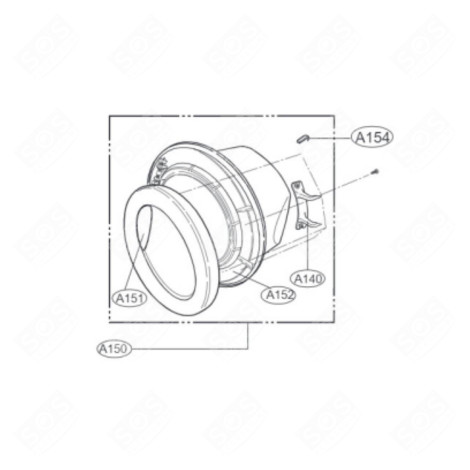 OUTER FRAME (REFERENCE A151) WASHING MACHINES - 3212EN1004Q