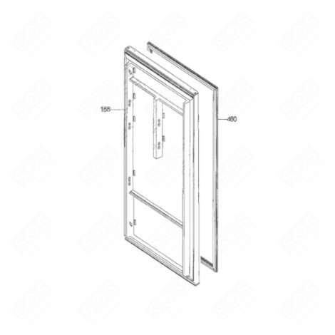 DOOR SEAL (REFRIGERATOR PART - REFERENCE 460) REFRIGERATOR, FREEZER - 42041557