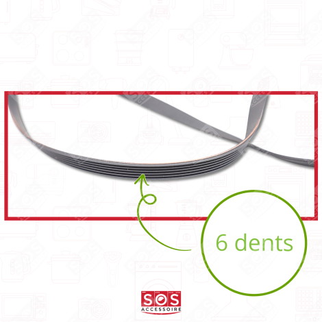 DRIVE BELT 1228 H6 WASHING MACHINES - 481202308116