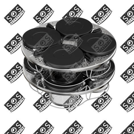 SET OF 8 STACKABLE VERRINES STEAMER - XA6140E0