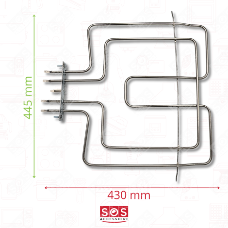 TOP HEATING ELEMENT 900 + 1,600W GAS / ELECTRIC OVENS - 481225998466