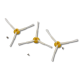 SET OF 4 SIDE BRUSHES (3-ARM) ROBOT VACUUM CLEANER - 4415863