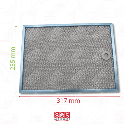 METAL ANTI-FAT FILTER (318X234MM) (SOLD INDIVIDUALLY) EXTRACTOR HOOD - 75X2076