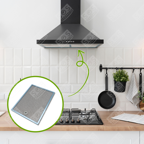 METAL ANTI-FAT FILTER (318X234MM) (SOLD INDIVIDUALLY) EXTRACTOR HOOD - 75X2076