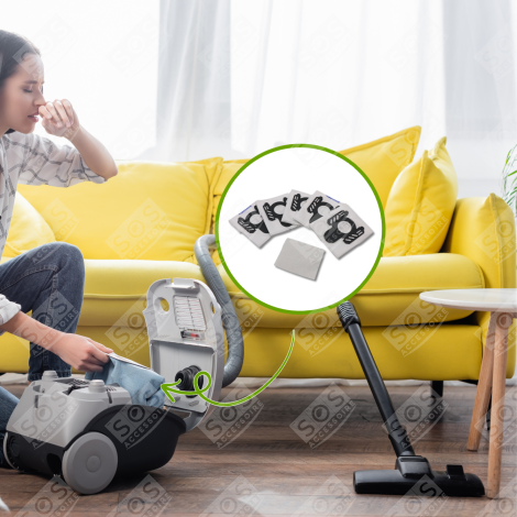 BOX OF 5 MENALUX 1000 BAGS VACUUM CLEANER  - 9090108011, 9001961326