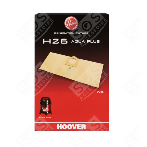 BOX OF 5 BAGS H26 VACUUM CLEANER  - 09177445