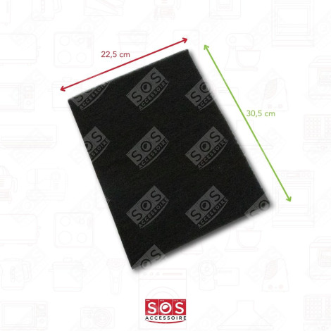 CARBON FILTER (30.5X22.5CM + 2 MOUNTING STRUTS (SOLD INDIVIDUALLY) EXTRACTOR HOOD - 74X5226