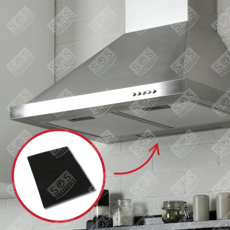 CARBON FILTER (30.5X22.5CM + 2 MOUNTING STRUTS (SOLD INDIVIDUALLY) EXTRACTOR HOOD - 74X5226