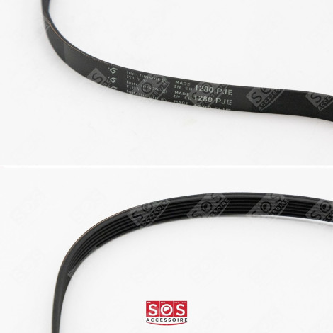 1280 1282 J6 DRIVE BELT WASHING MACHINES - 1240211209, 50680539009