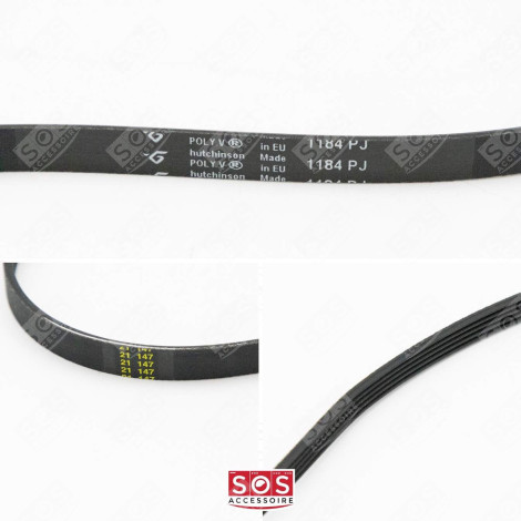 1184J5 1184J6 DRIVE BELT WASHING MACHINES - 52X0032