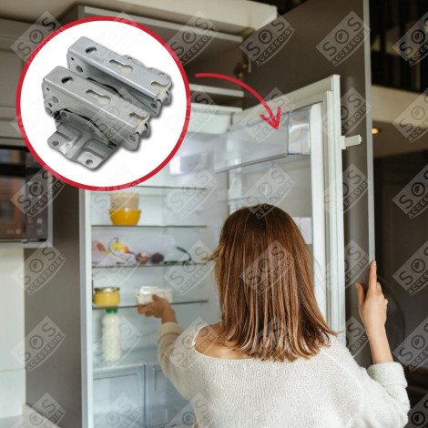 DOOR HINGE (COMPLETE TOP AND BOTTOM 2 PC KIT) REFRIGERATOR, FREEZER - 00267190, 5433021