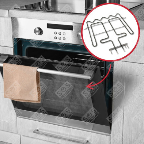 TOP GRILL HEATING ELEMENT 2,450W GAS / ELECTRIC OVENS - 481010568824, 480121101161