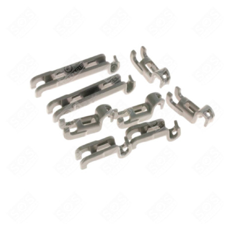 ORIGINAL LOWER BASKET FOLDING ROD FIXATION CLIPS X8 DISHWASHER - 00611472