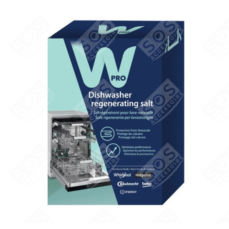 ORIGINAL BOX OF REGENERATING SALT 1 KG DISHWASHER - 484000008555, DWS115