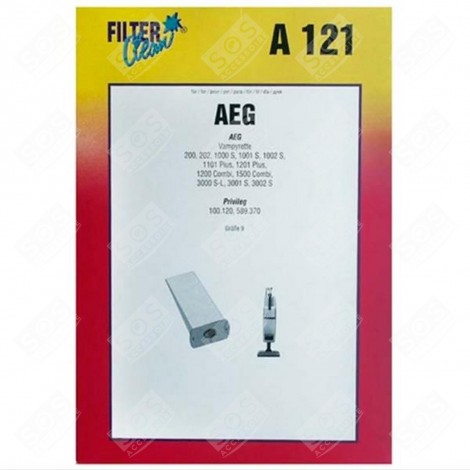 BOX OF 5 MICROFIBRE BAGS VACUUM CLEANER  - 35601500
