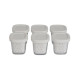 BOX OF 6 GLASS YOGURT POTS WITH LIDS (WITHOUT DRIP TRAYS) YOGHURT MAKER - XF100101, XF100501