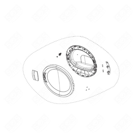 PORTE HUBLOT COMPLÈTE TUMBLE DRYER - 2987130100