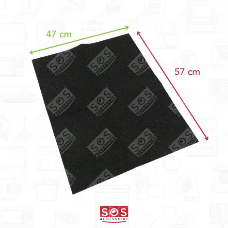 UNIVERSAL FILTER WITH ACTIVE CARBON 57X47CM EXTRACTOR HOOD - FK021