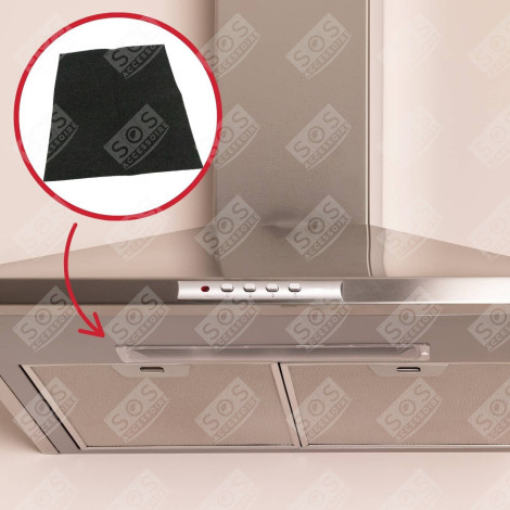 UNIVERSAL FILTER WITH ACTIVE CARBON 57X47CM EXTRACTOR HOOD - FK021