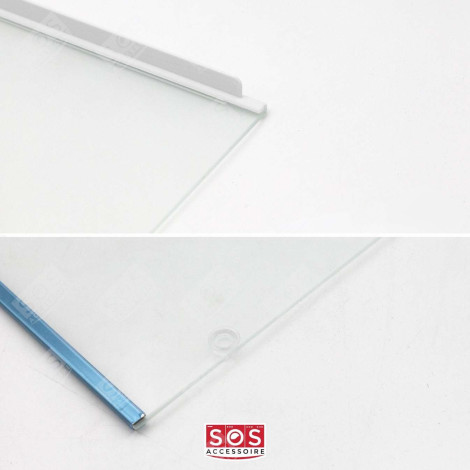 COMPLETE GLASS SHELF FOR ON TOP OF VEGETABLE DRAWER REFRIGERATOR, FREEZER - 7276114