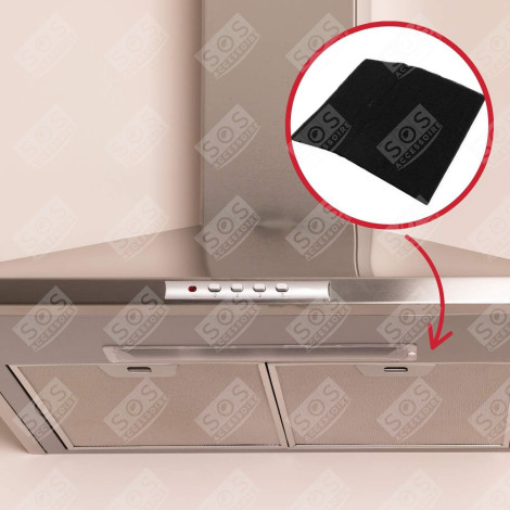SET OF 3 CARBON FILTERS EXTRACTOR HOOD - 74X0998