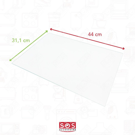 SHELF, GLASS SHELF 440X311 MM REFRIGERATOR, FREEZER - 4362729100